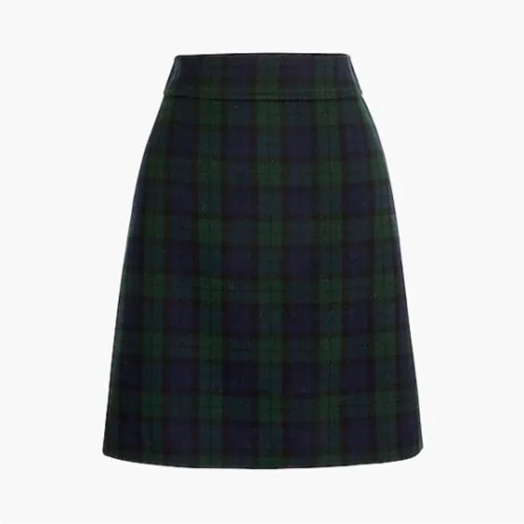 J.Crew Black Watch Plaid Wool Skirt - Picture 4 of 7